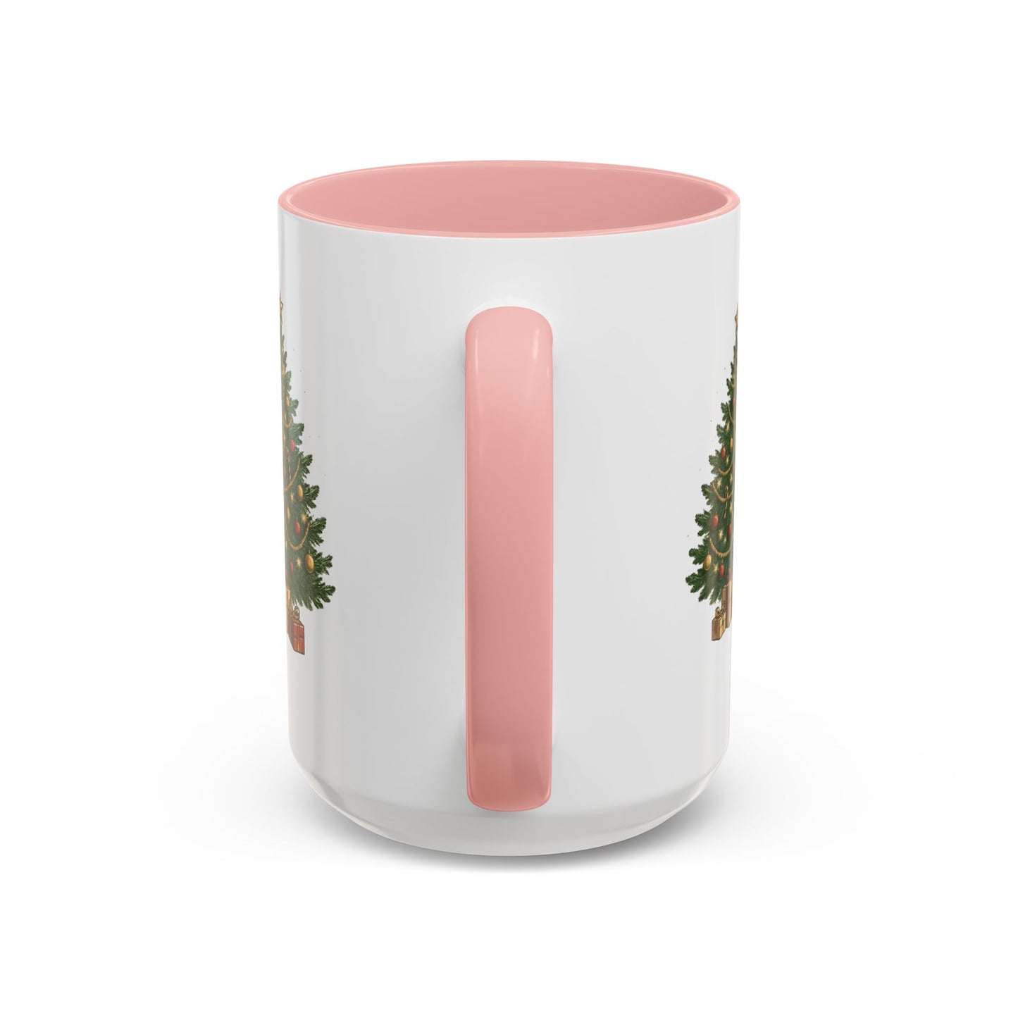 Christmas Rocking Horse Coffee Mug — Festive Tree & Candy Cane Holiday Mug (11/15oz)
