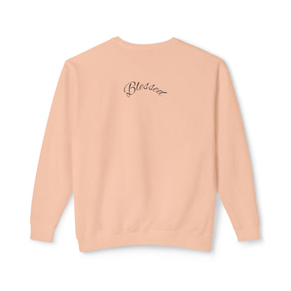11:11 Crewneck Sweatshirt — Minimal White 'Blessed' Back Design