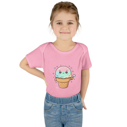 Cute Kawaii Ice Cream Cone Infant Bodysuit - Pastel Baby Onesie