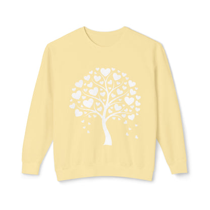 Heart Tree Crewneck Sweatshirt — Cute Love Tree Graphic Pullover