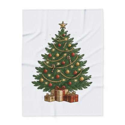 Cozy Christmas Fleece Blanket, Holiday Throw, Festive Decor, Winter Gift, Snuggly Tree Blanket, Christmas Cheer