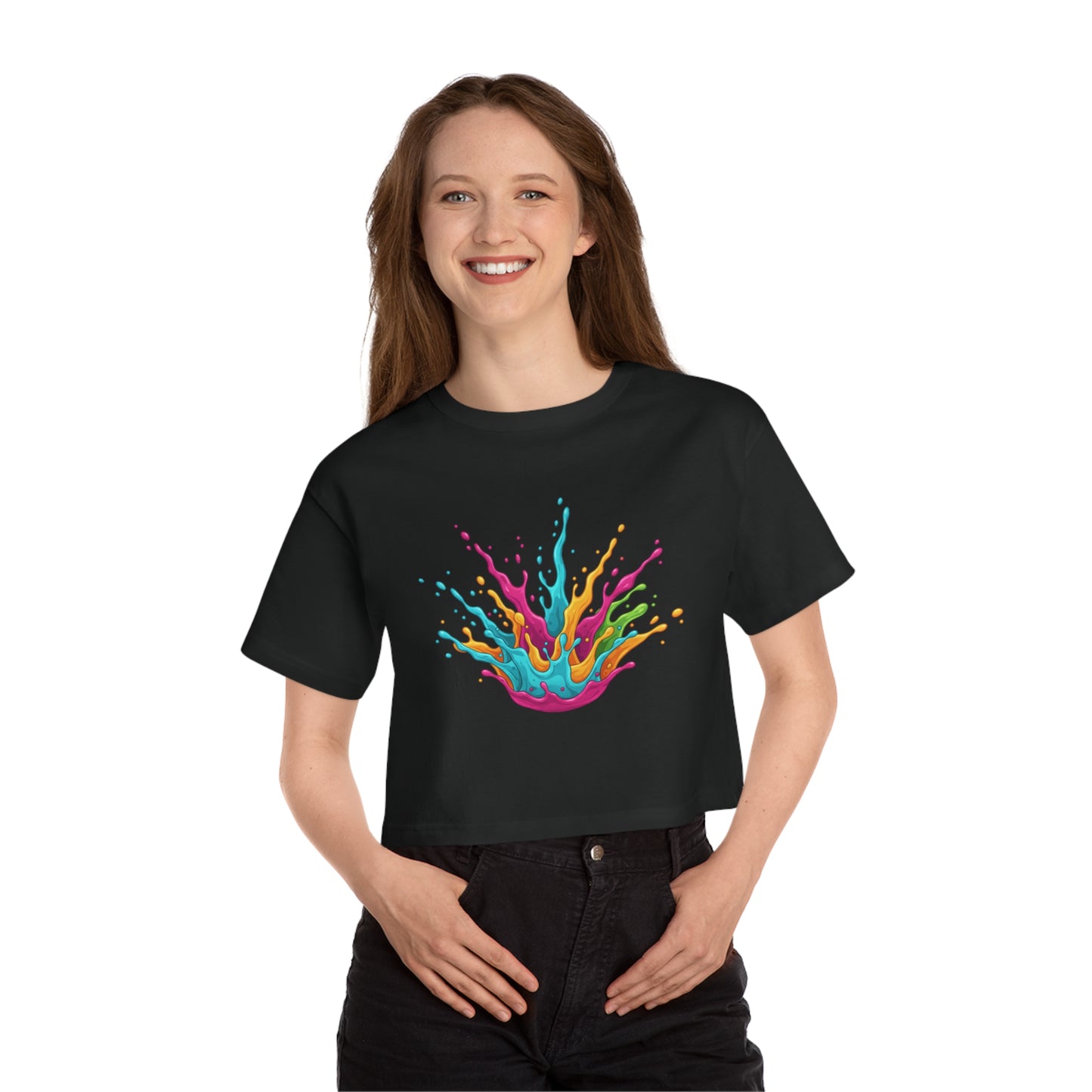 Color Splash Cropped Tee