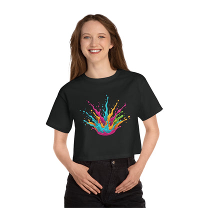 Color Splash Cropped Tee