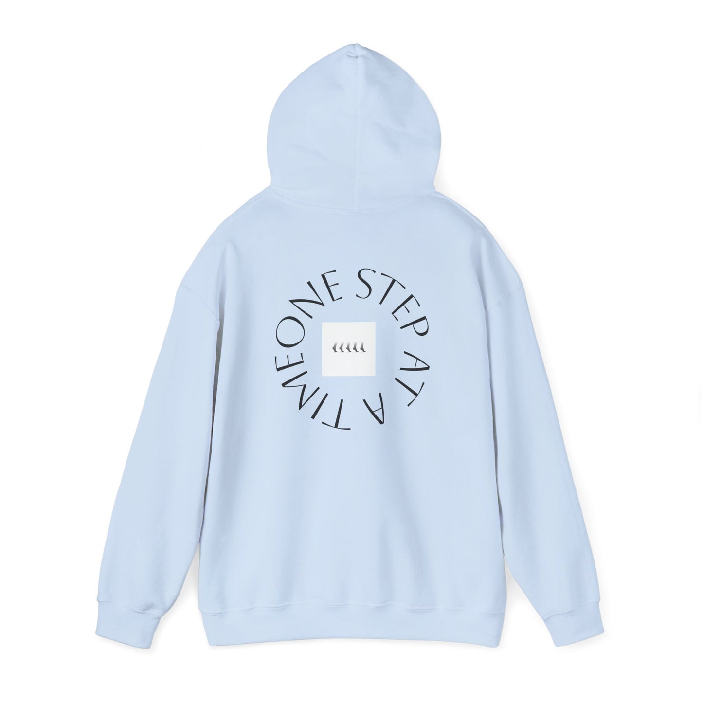 Hoodie — "One Step at a Time" Minimalist Motivational Pullover