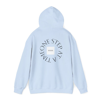 Hoodie — "One Step at a Time" Minimalist Motivational Pullover