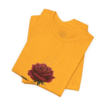 Red Rose Graphic Tee - Vintage Single Bloom T-Shirt