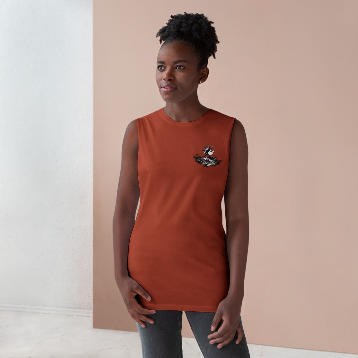 Barnard Tree Tank Top — Minimalist Chest Logo Athletic Tank