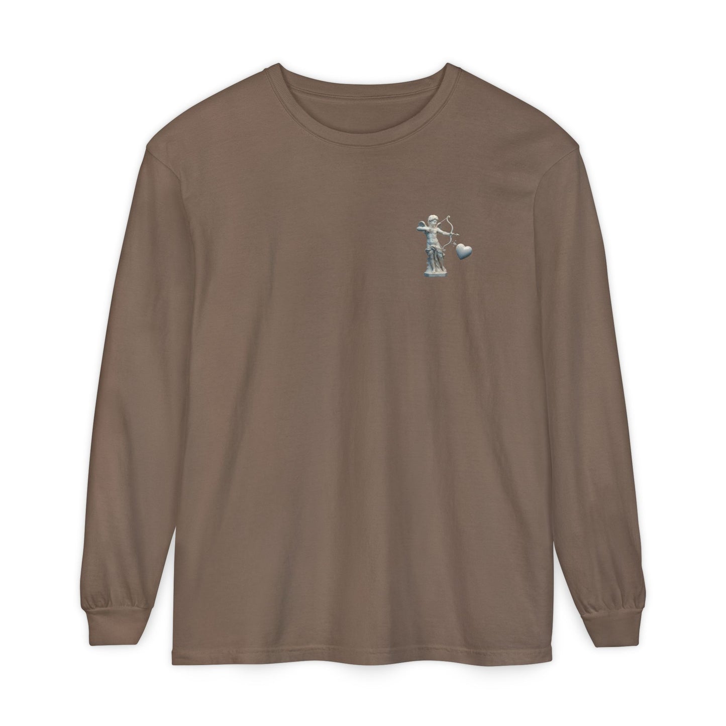Cupid Cherub Long Sleeve Tee — Vintage Cupid Heart Graphic