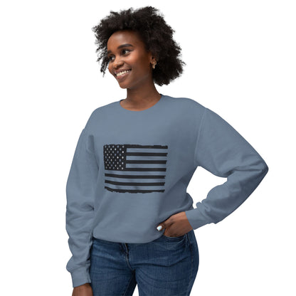 Vintage Distressed American Flag Sweatshirt