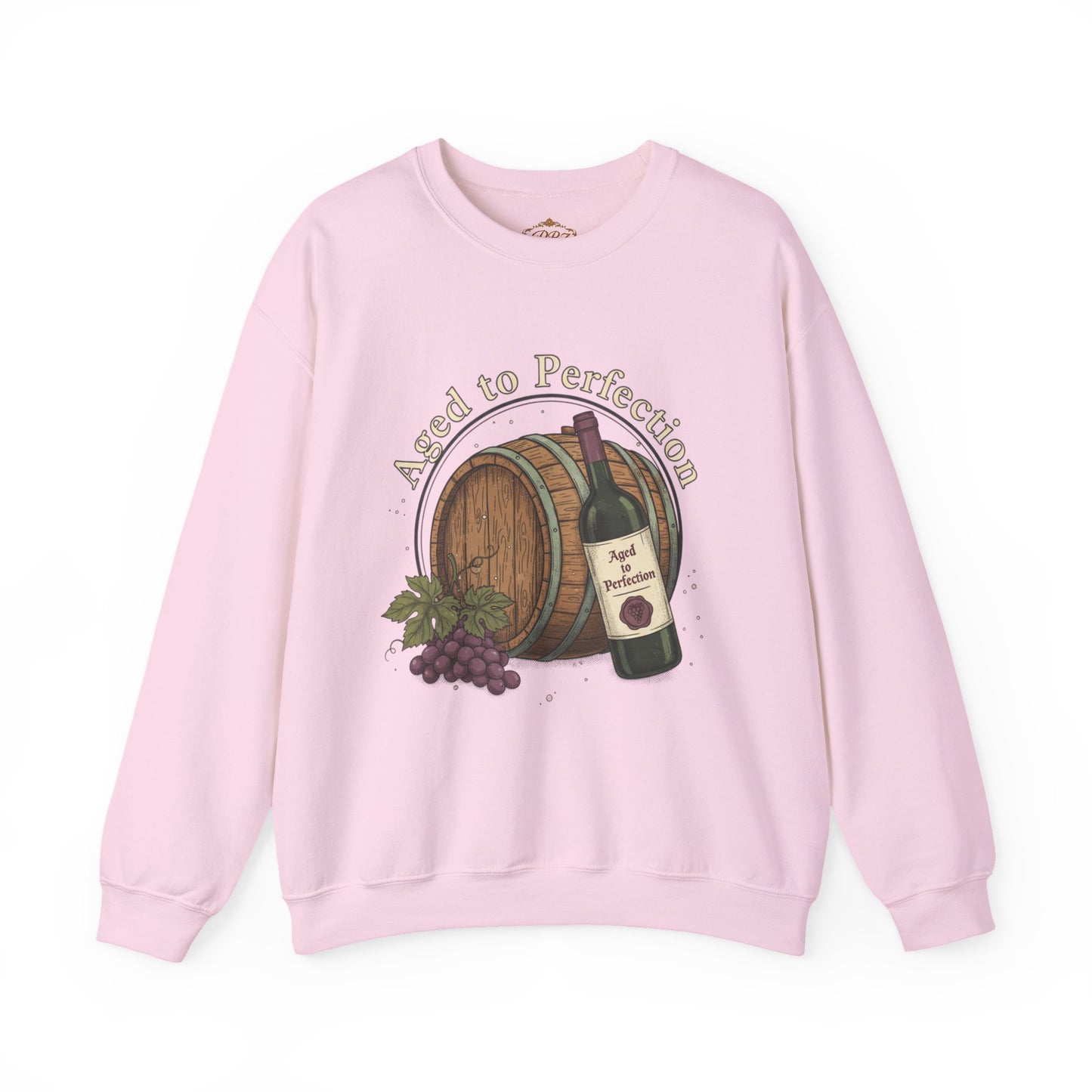 Wine Barrel 'Aged to Perfection' Sweatshirt — "Birthday Vibes Only" Crewneck