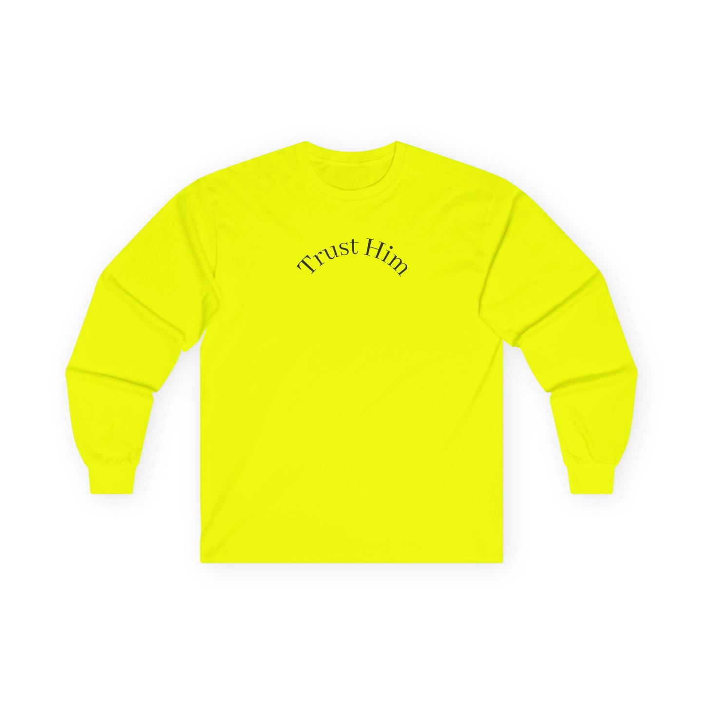 Trust Him Long Sleeve Tee — "With God, all things are possible" Christian Cotton Shirt