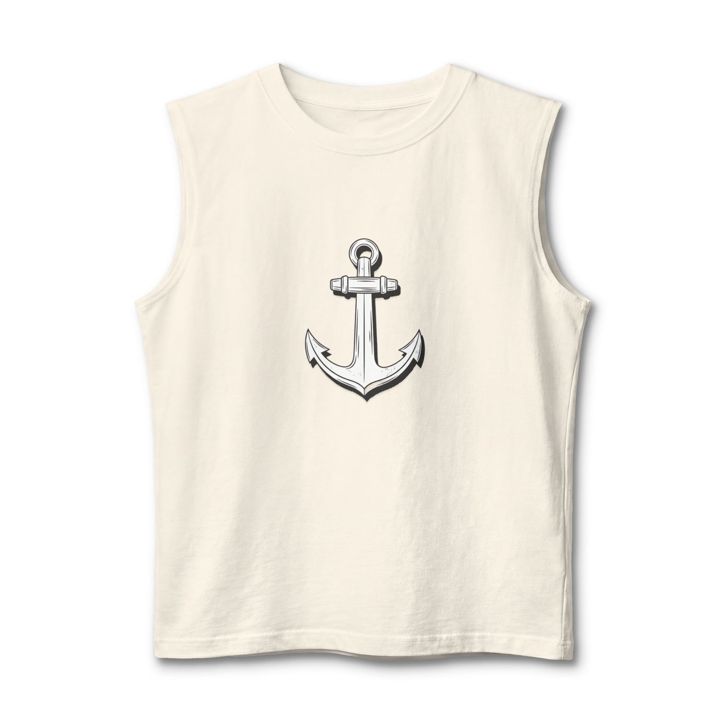 Anchor Graphic Muscle Tank — Nautical Vintage Anchor Tank Top