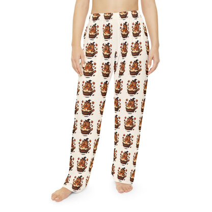 Cozy Women's Pajama Pants with Cute Dessert Print | Comfortable Lounge Wear, Sleepwear, Gift for Her, Holiday Cozy Clothes
