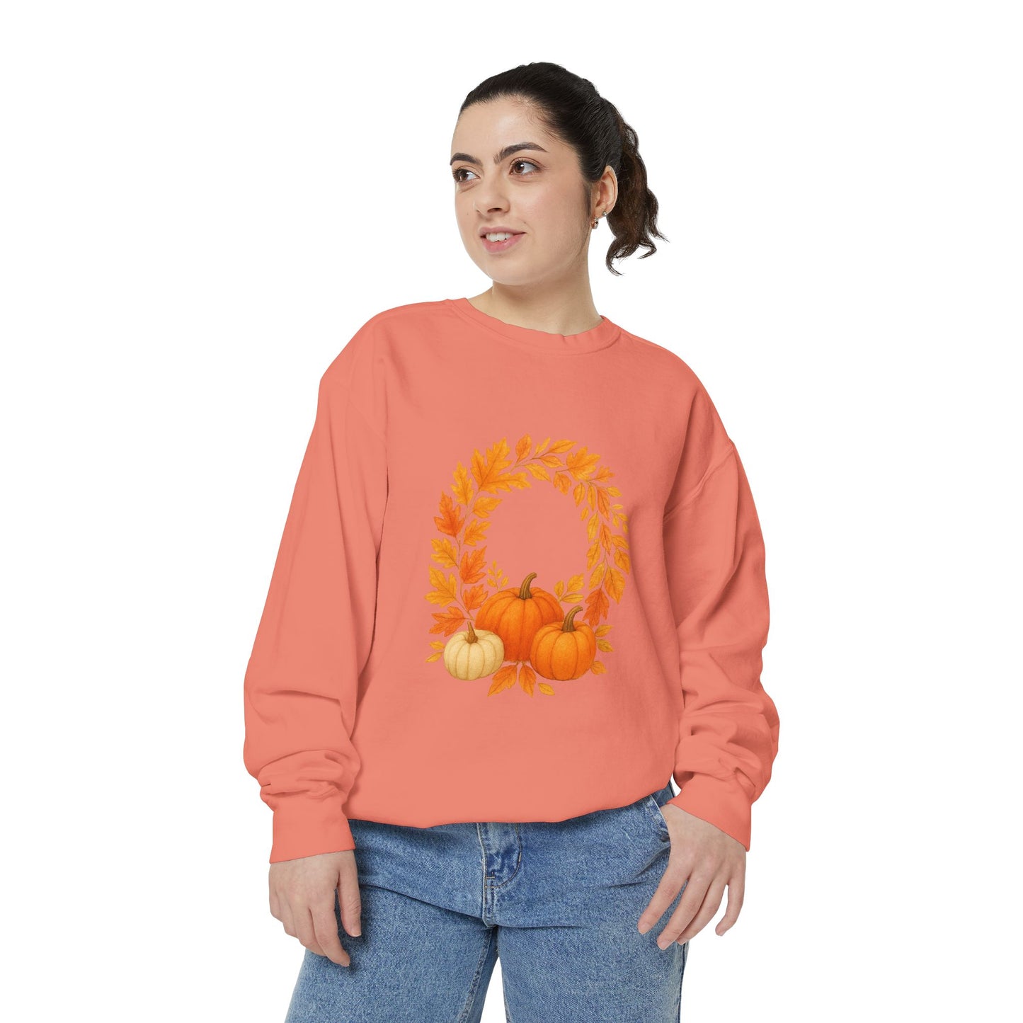 Autumn Pumpkin Sweatshirt - Cozy Fall Apparel, Perfect for Halloween, Thanksgiving, Casual Outfits, Seasonal Gift