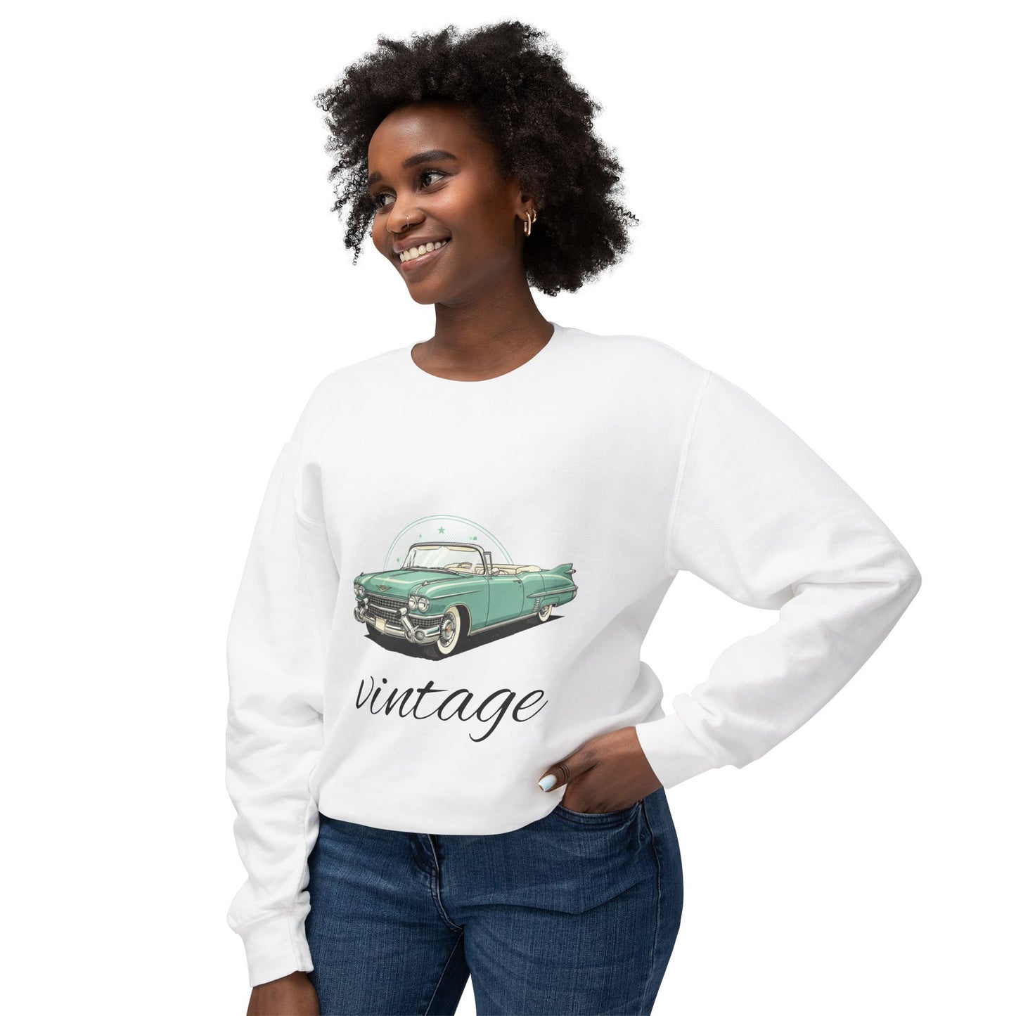 Vintage Green Classic Car Crewneck Sweatshirt