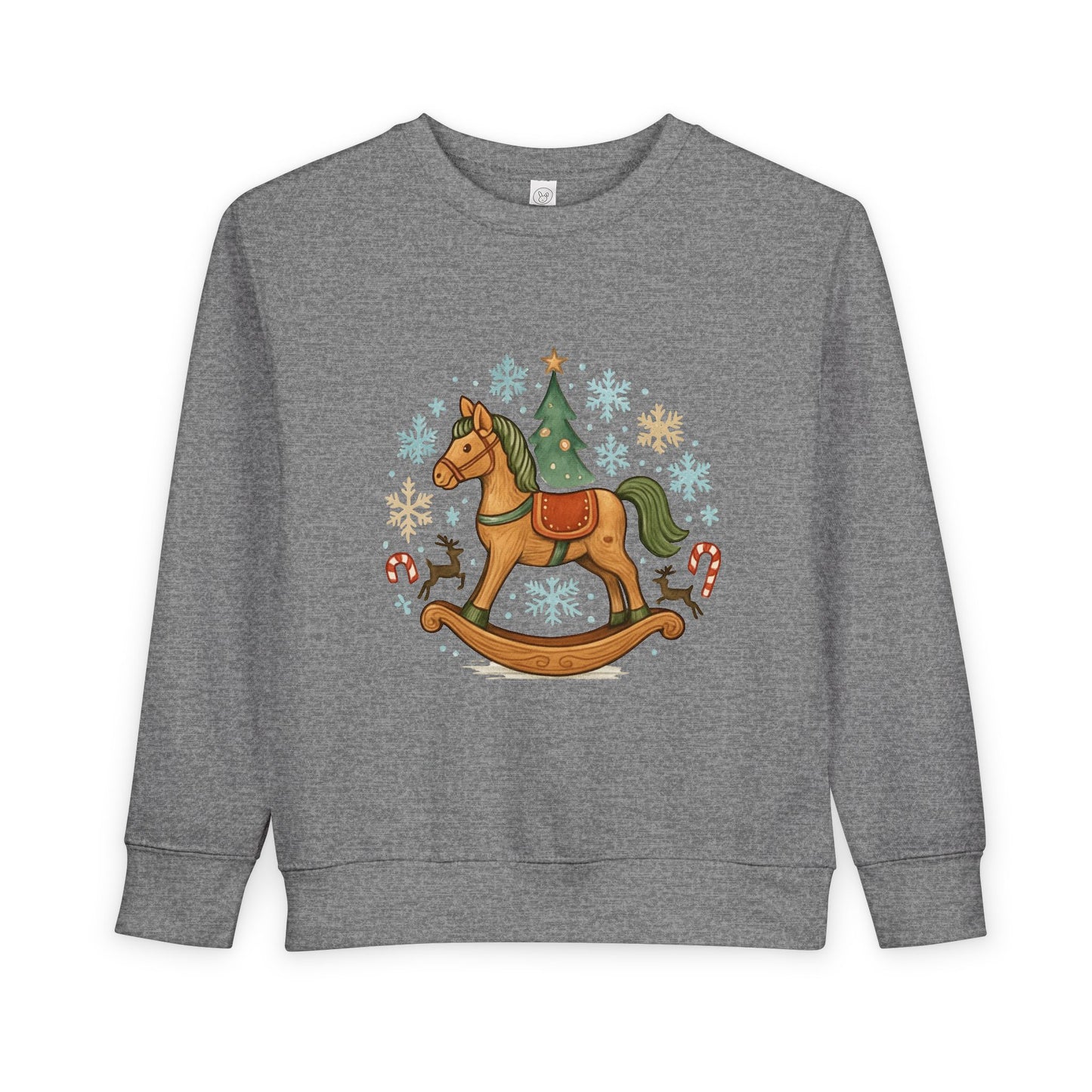 Toddler Sweatshirt — Vintage Rocking Horse Christmas Crewneck