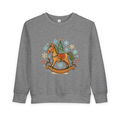 Toddler Sweatshirt — Vintage Rocking Horse Christmas Crewneck