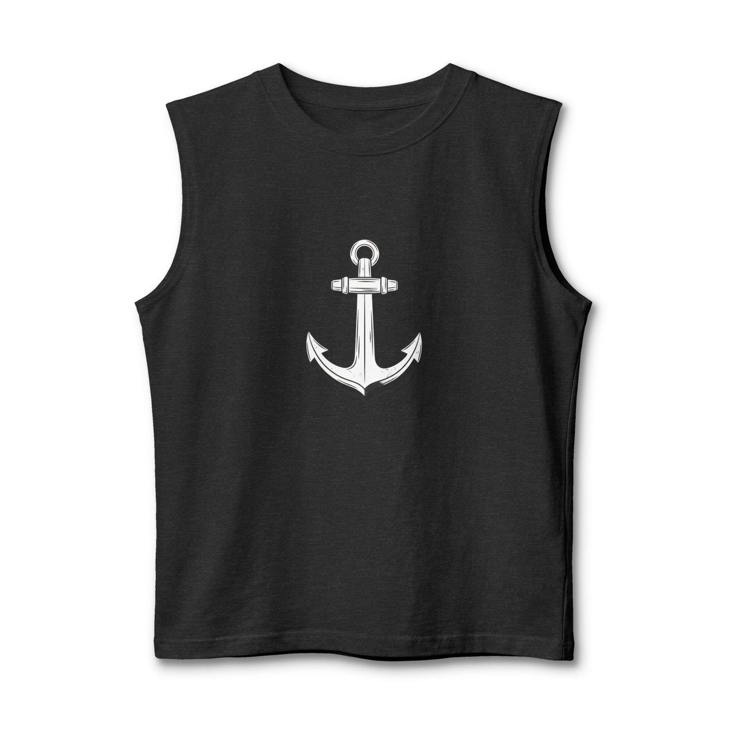 Anchor Graphic Muscle Tank — Nautical Vintage Anchor Tank Top