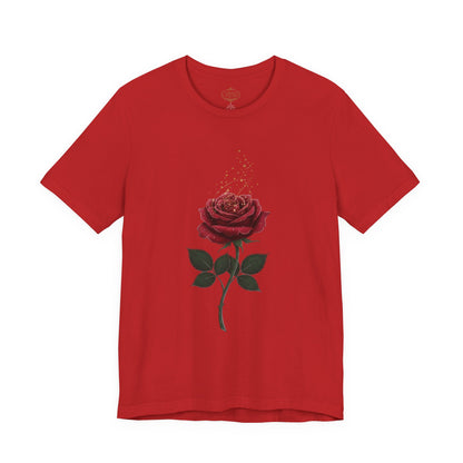 Red Rose Graphic Tee - Vintage Single Bloom T-Shirt