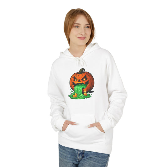 Halloween Pumpkin Graphic Hoodie, Unisex Midweight Fleece Sweatshirt, Spooky Fall Apparel, Fun Casual Wear, Gift for Halloween Lovers