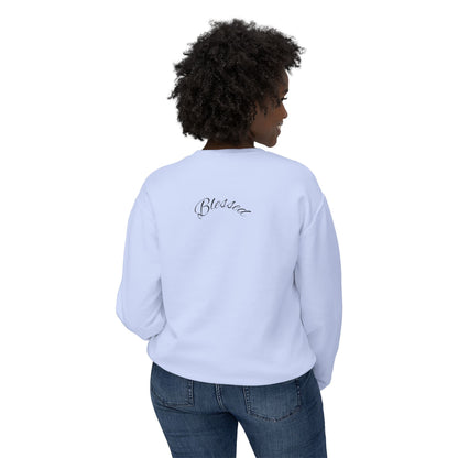 11:11 Crewneck Sweatshirt — Minimal White 'Blessed' Back Design