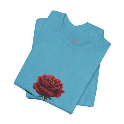 Red Rose Graphic Tee - Vintage Single Bloom T-Shirt