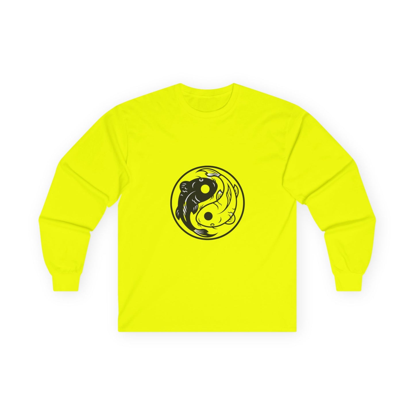 Yin Yang Koi Fish Long Sleeve Tee — Zen Balance Graphic Shirt