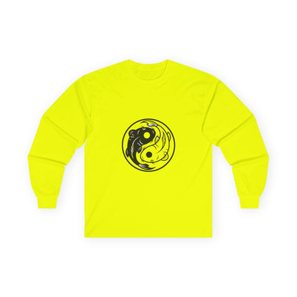 Yin Yang Koi Fish Long Sleeve Tee — Zen Balance Graphic Shirt