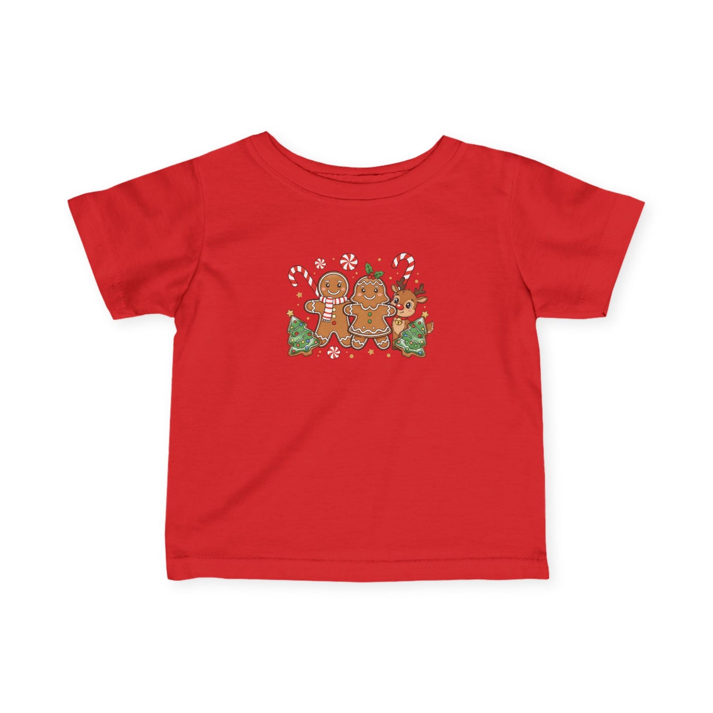 Infant Tee — Cute Gingerbread Friends Christmas Holiday Baby Shirt