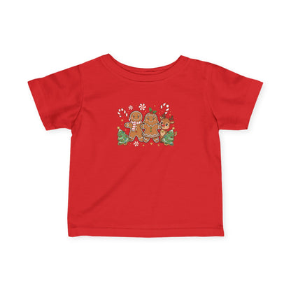 Infant Tee — Cute Gingerbread Friends Christmas Holiday Baby Shirt