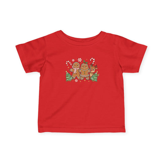 Infant Tee — Cute Gingerbread Friends Christmas Holiday Baby Shirt