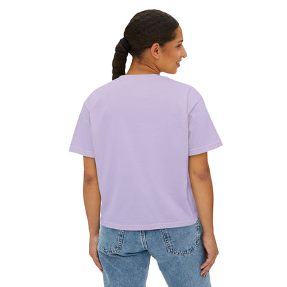 Easter Bunny Family Women's Boxy Tee — Cute Vintage Rabbits & Easter Eggs