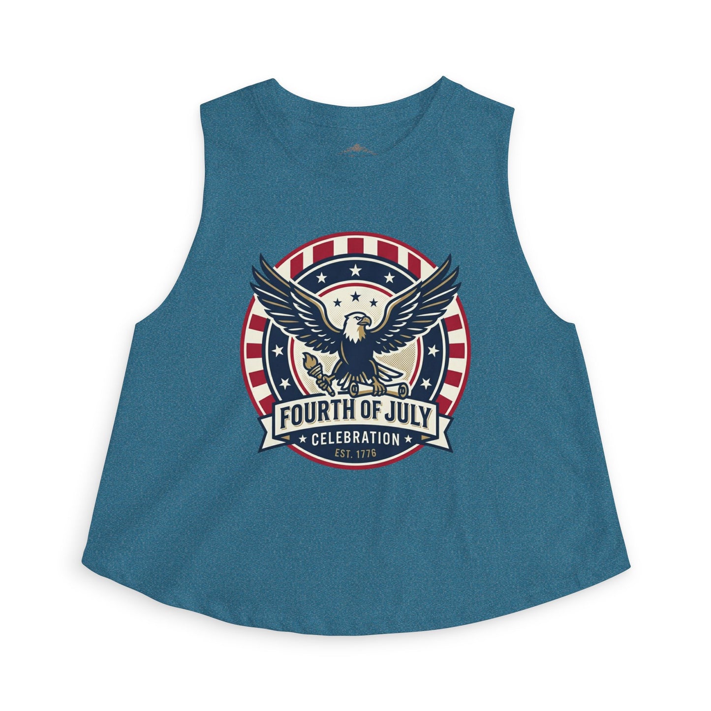 Fourth of July Eagle Crop Top — Patriotic Women's Fourth of July Celebration Tank