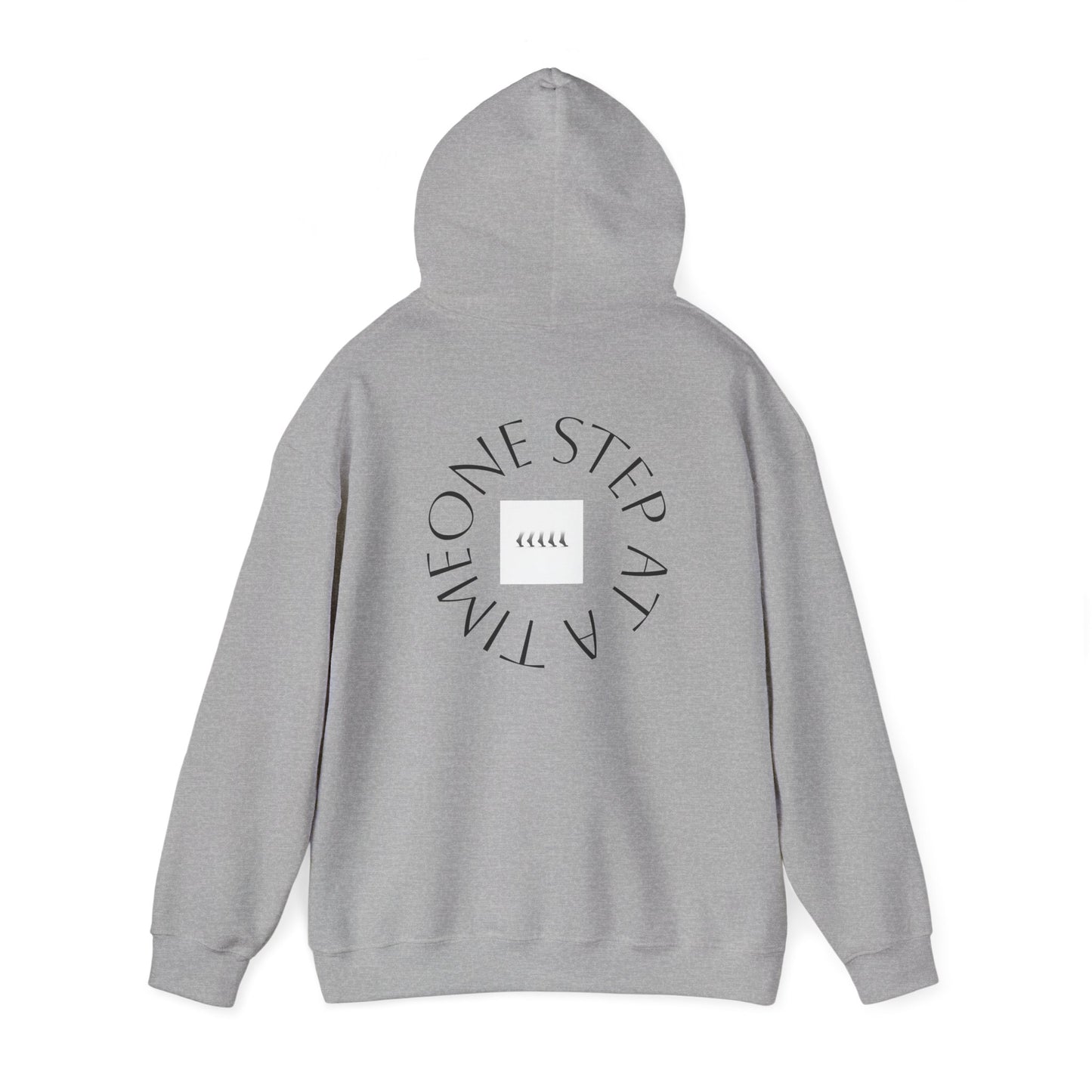 Hoodie — "One Step at a Time" Minimalist Motivational Pullover