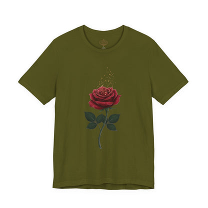 Red Rose Graphic Tee - Vintage Single Bloom T-Shirt