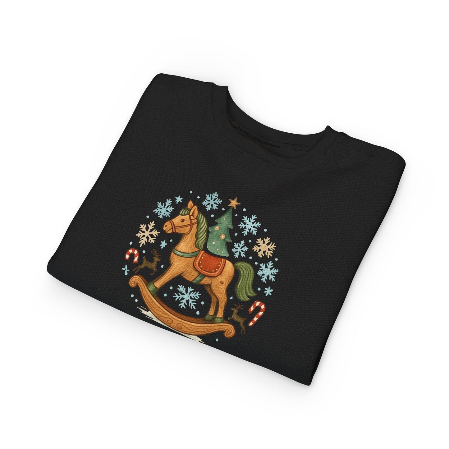 Toddler Sweatshirt — Vintage Rocking Horse Christmas Crewneck