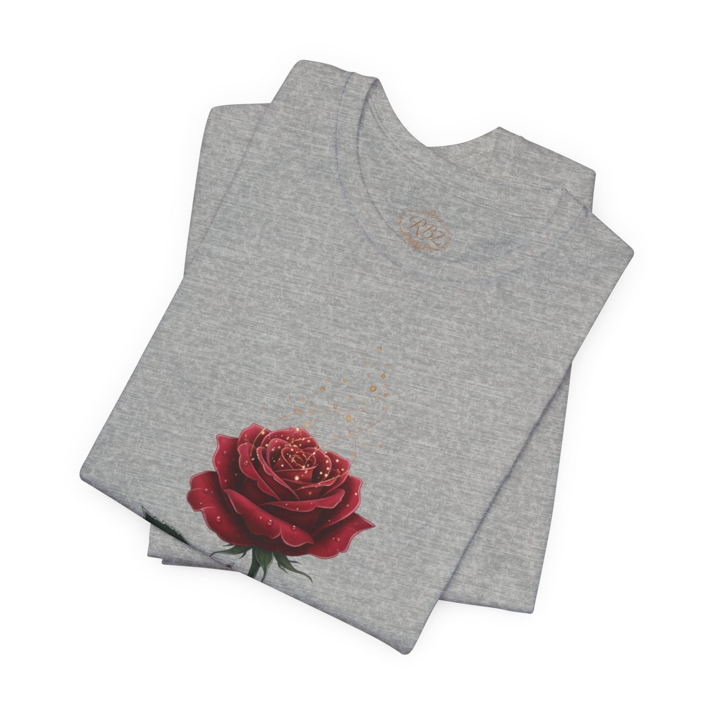 Red Rose Graphic Tee - Vintage Single Bloom T-Shirt