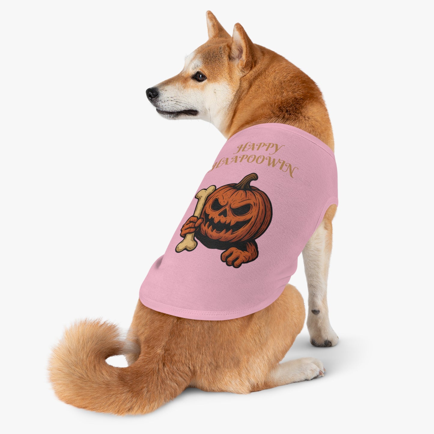 Halloween Pet Tank Top, Dog Costume, Pumpkin Themed, Fall Fashion, Pet Apparel, Seasonal Wear