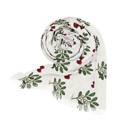 Botanical Print Light Scarf - Spring Fashion Accessory, Lightweight Wrap, Floral Scarf for Women, Gift Idea, Casual Wear