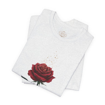 Red Rose Graphic Tee - Vintage Single Bloom T-Shirt