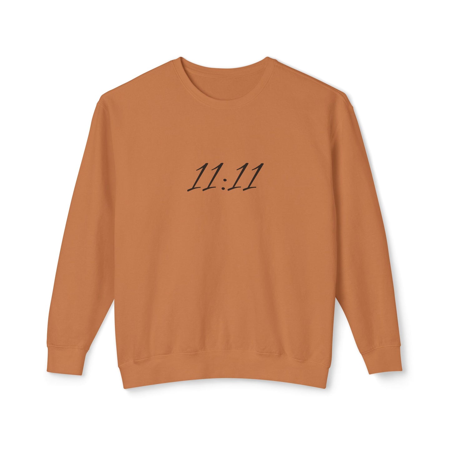 11:11 Crewneck Sweatshirt — Minimal White 'Blessed' Back Design