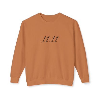 11:11 Crewneck Sweatshirt — Minimal White 'Blessed' Back Design