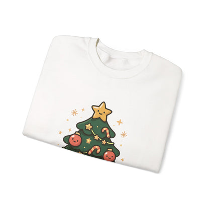 Cozy Christmas Sweatshirt, Holiday Gift, Unisex Crewneck, Winter Apparel, Festive Clothing, Christmas Tree Design