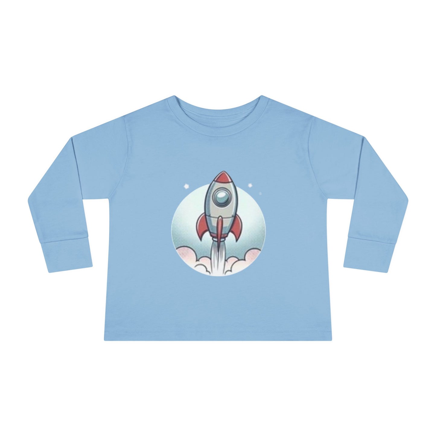 Toddler Space Rocket Long Sleeve Tee, Cute Toddler Shirt, Kids Gift, Birthday Outfit, Baby Shower Gift