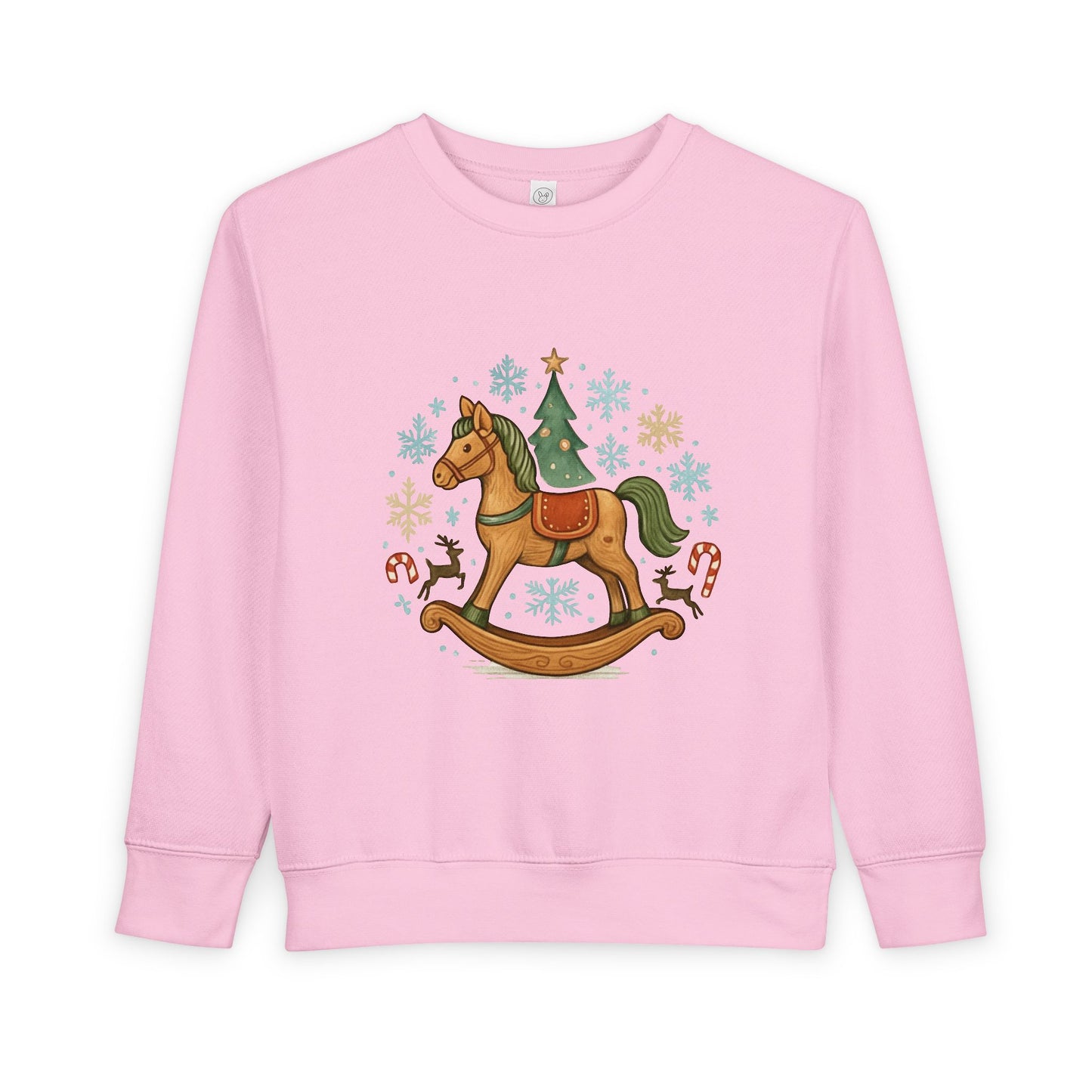 Toddler Sweatshirt — Vintage Rocking Horse Christmas Crewneck