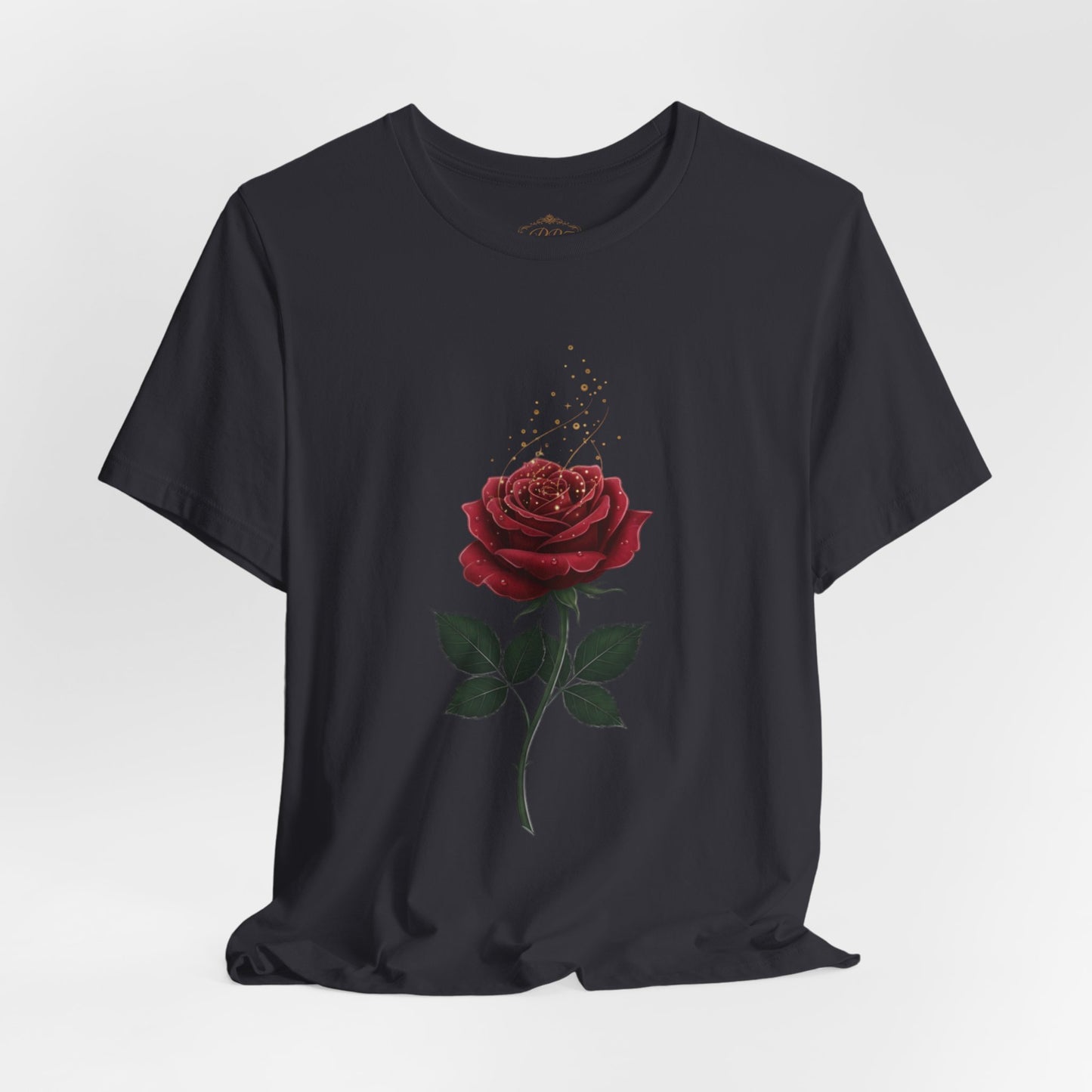 Red Rose Graphic Tee - Vintage Single Bloom T-Shirt