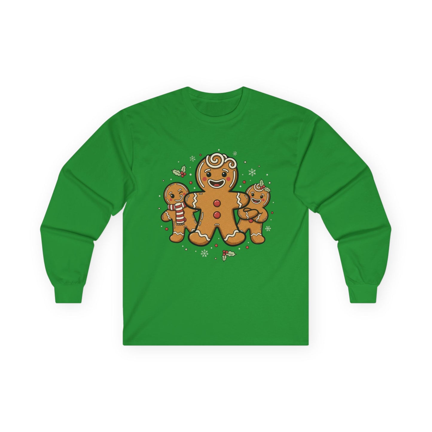 Gingerbread Family Long Sleeve Tee — Cute Holiday Cookie Friends Tee