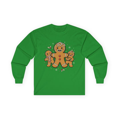 Gingerbread Family Long Sleeve Tee — Cute Holiday Cookie Friends Tee