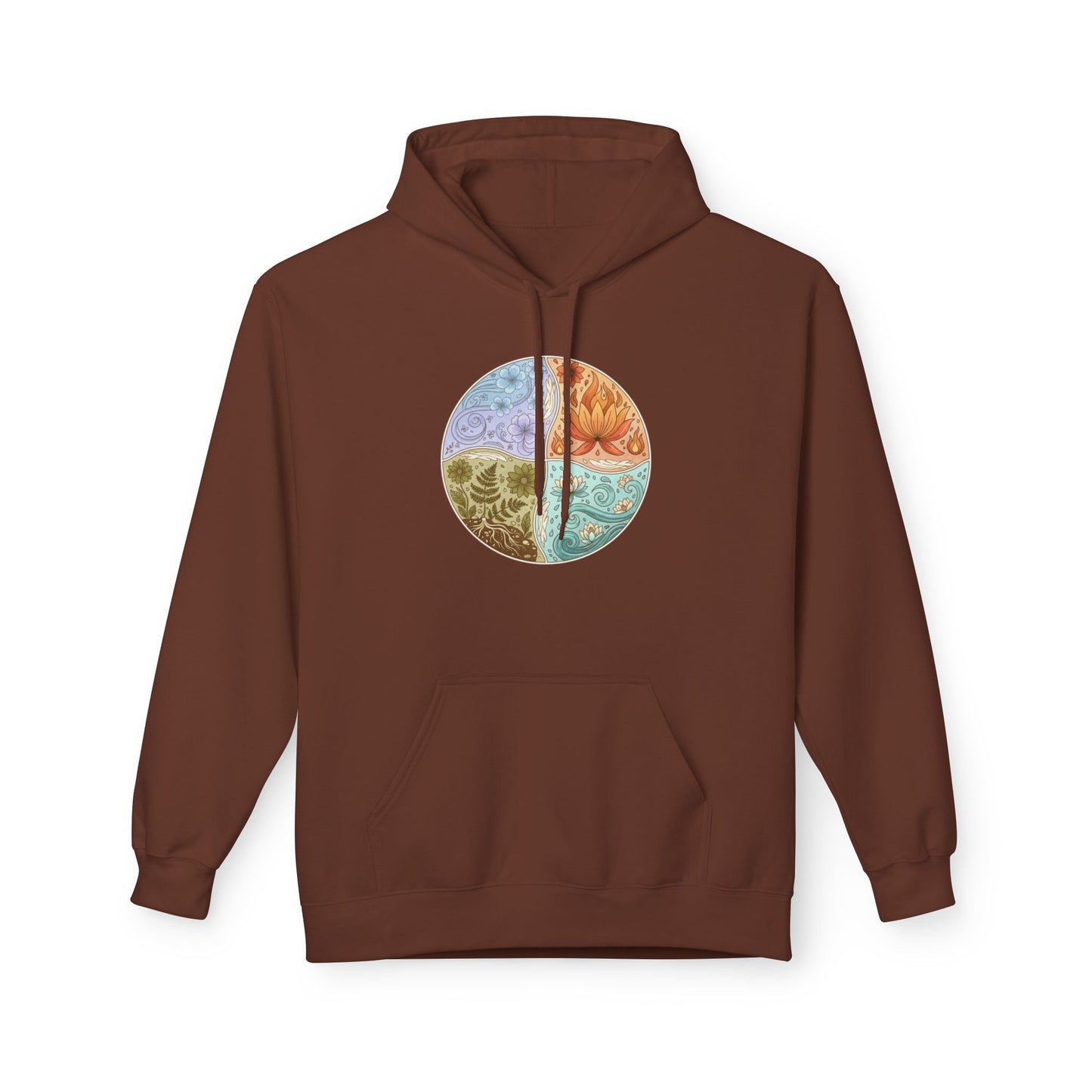 Yin Yang Seasons Hoodie — Colorful Seasonal Mandala Pullover