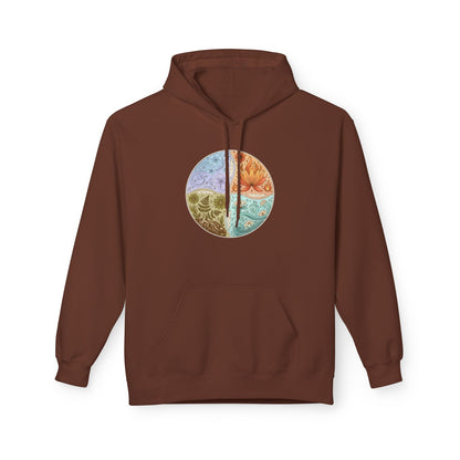 Yin Yang Seasons Hoodie — Colorful Seasonal Mandala Pullover